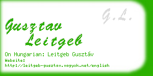 gusztav leitgeb business card